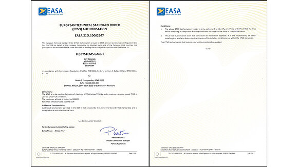 ETSO Certificate