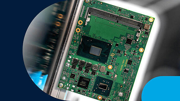 Top view of an embedded module