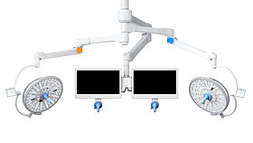 Polaris OP Leuchte von Dräger mit Bildschirmen und Kamera