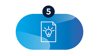Icon of a sheet of paper with a light bulb