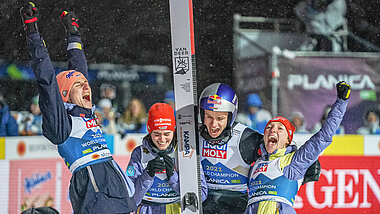 Skisprung-WM Planica Mixed-Team gewinnt Goldmedaille