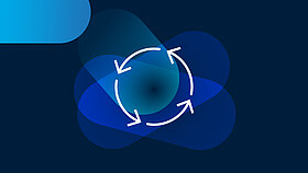 Icon of four arrows as a circle