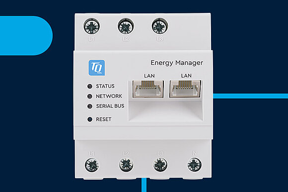 Product image Energy Manager from TQ-Automation with blue background