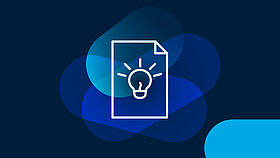 Icon of a light bulb on a sheet of paper