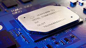 Detailed view of a microcontroller