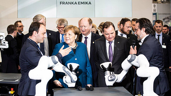 Emika Robot with Angela Merkel
