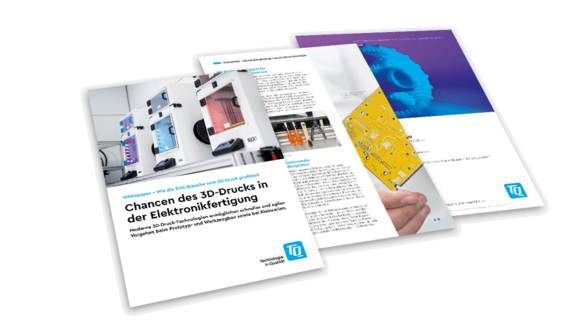 aufgefächertes Whitepaper 3D-Druck