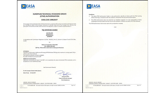 ETSO Certificate
