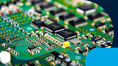 Section of a printed circuit board