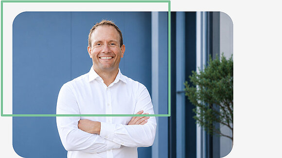TQ expert Ralf Wagner framed by a green rectangle