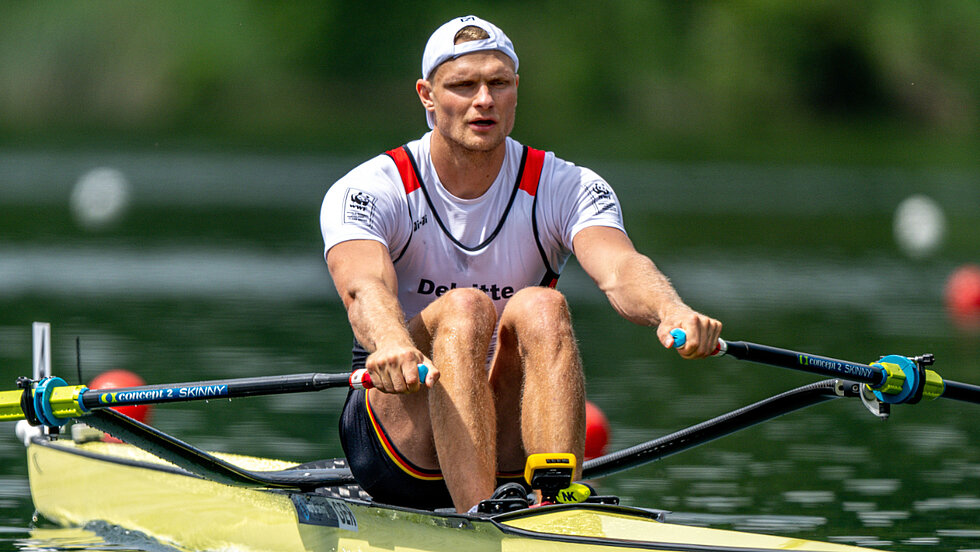 Oliver Zeidler beim Rudern