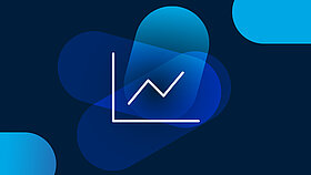 White line chart icon