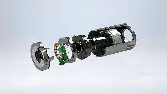 Exploded view of an actuator