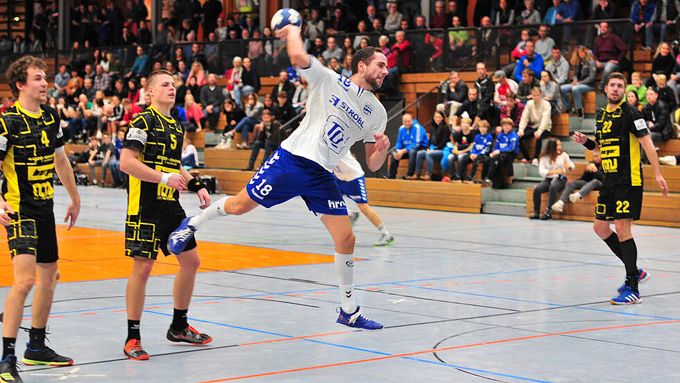 Bild von Spielern des TSV Herrsching Handball während eines Spieles 