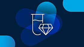 Icon of a test tube with a diamond