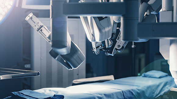 Section of an empty operating room