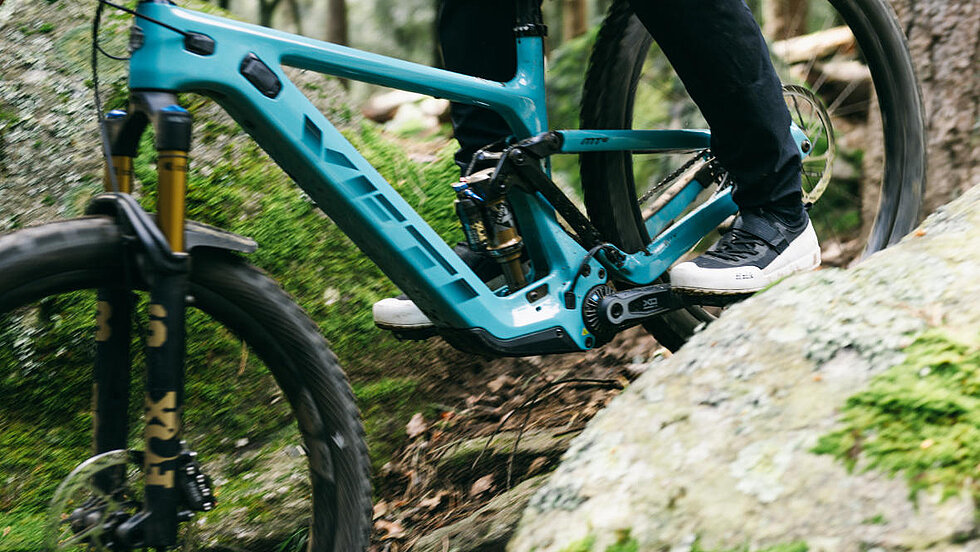 Rahmen des E-Mountainbike von Yeti mit TQ-HPR60 Antrieb