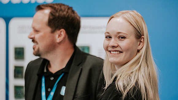 Two TQ employees at Embedded World