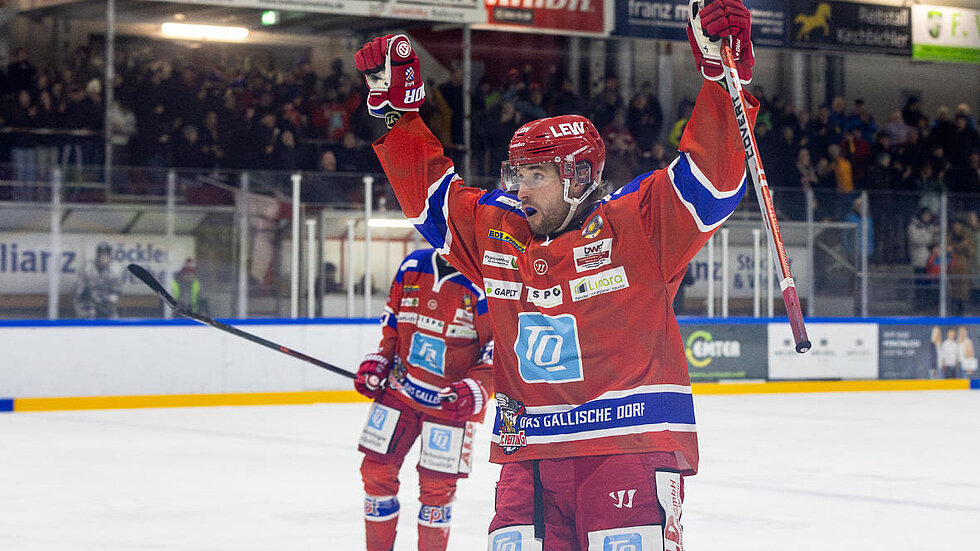 Eishockey Spieler beim Jubel