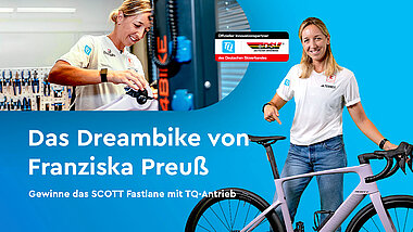Franziska Preuß mit ihrem Dreambike von Scott