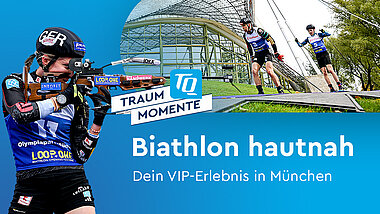TQ-Traummoment Biathlonstars beim Laufen und Schießen
