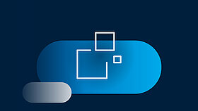 White icon showing three squares nested inside each other