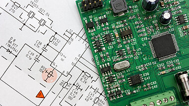 Section of an embedded module on a sketch in the background