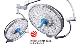 Polaris OP Leuchte mit Red Dot Award Logo