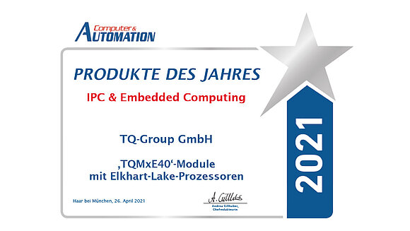 Produkt des Jahres Computer&AUTOMATION