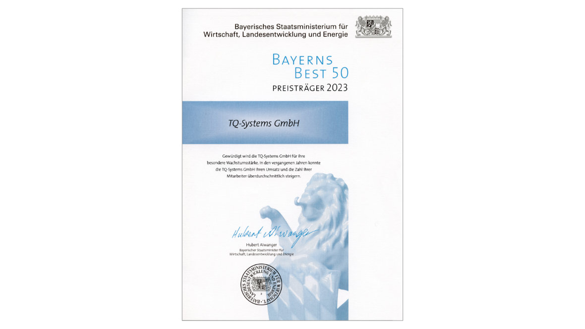 Urkunde Bayerns Best 50 2023