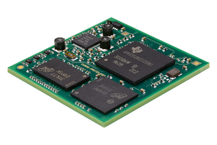 Embedded Modul TQMa335xL - Embedded LGA-Modul auf Basis von Cortex®-A8 (AM335x) mit Grafik und Echtzeitunterstützung.