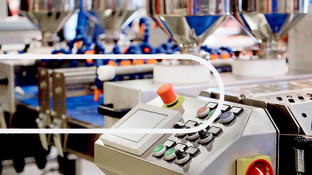 Section of a production plant