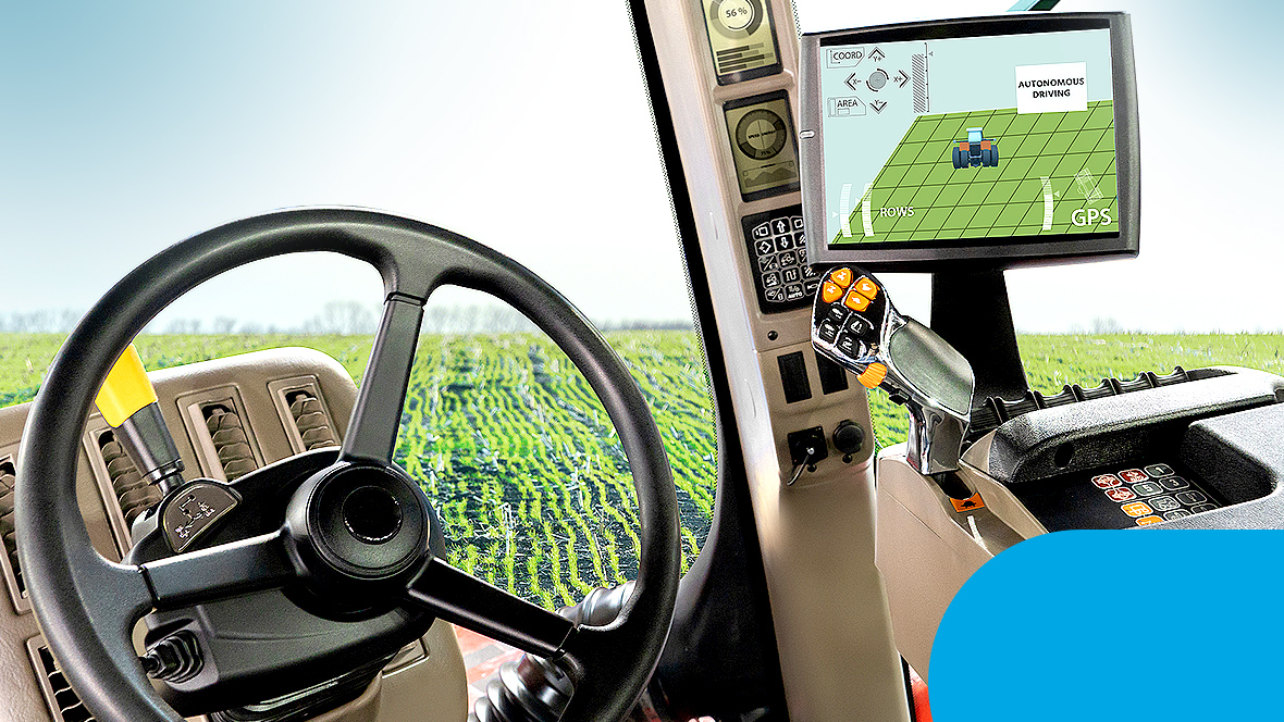 Cockpit of an agricultural vehicle