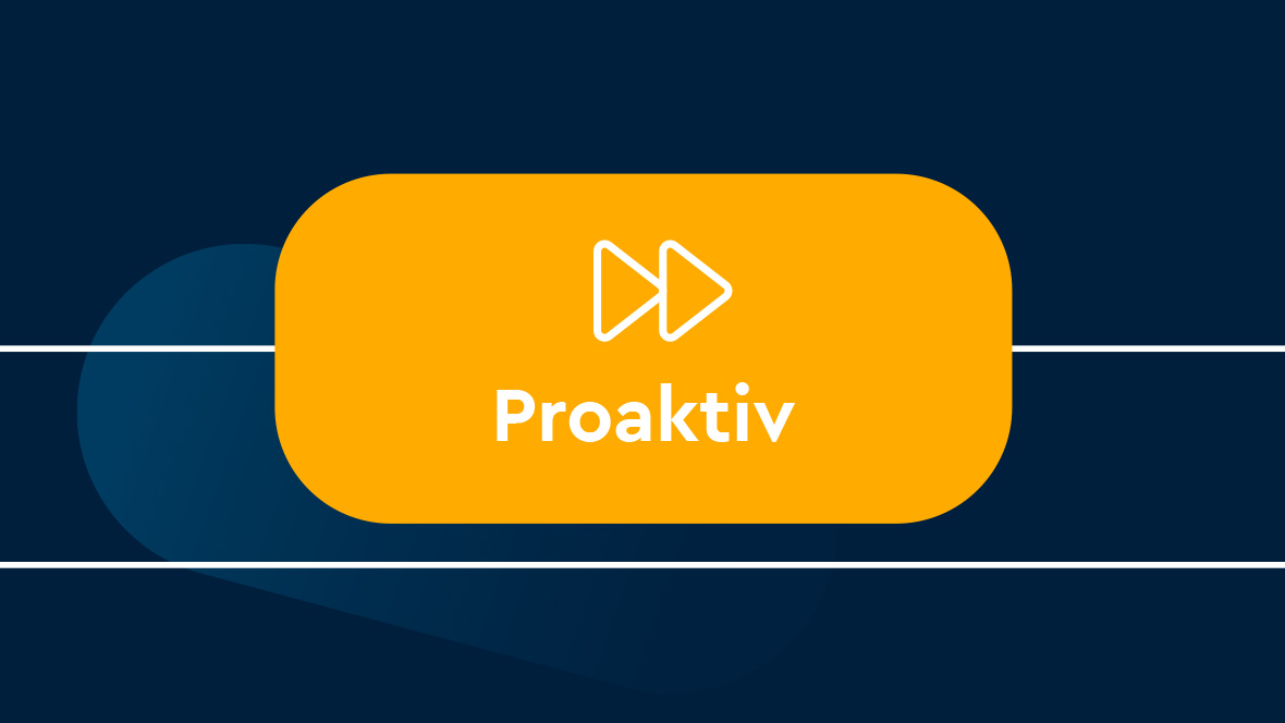 Orangener Button proaktiv