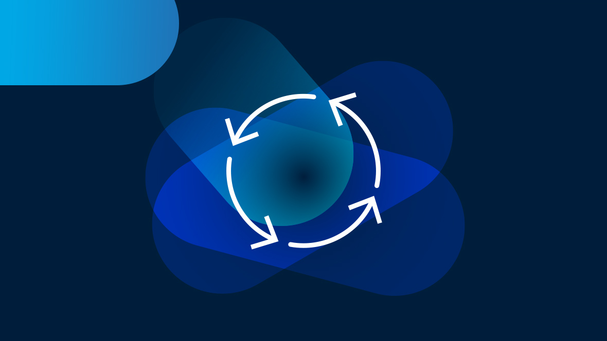 Icon of four arrows as a circle