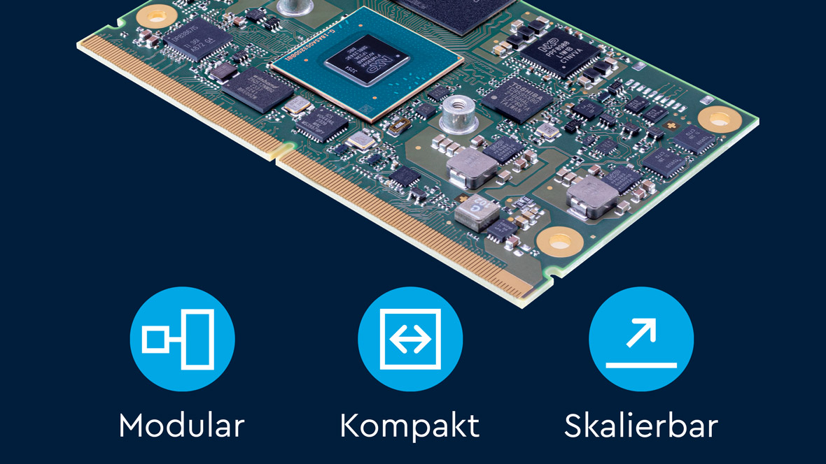 3 Vorteile als Icons mit einem TQ-Embedded Modul
