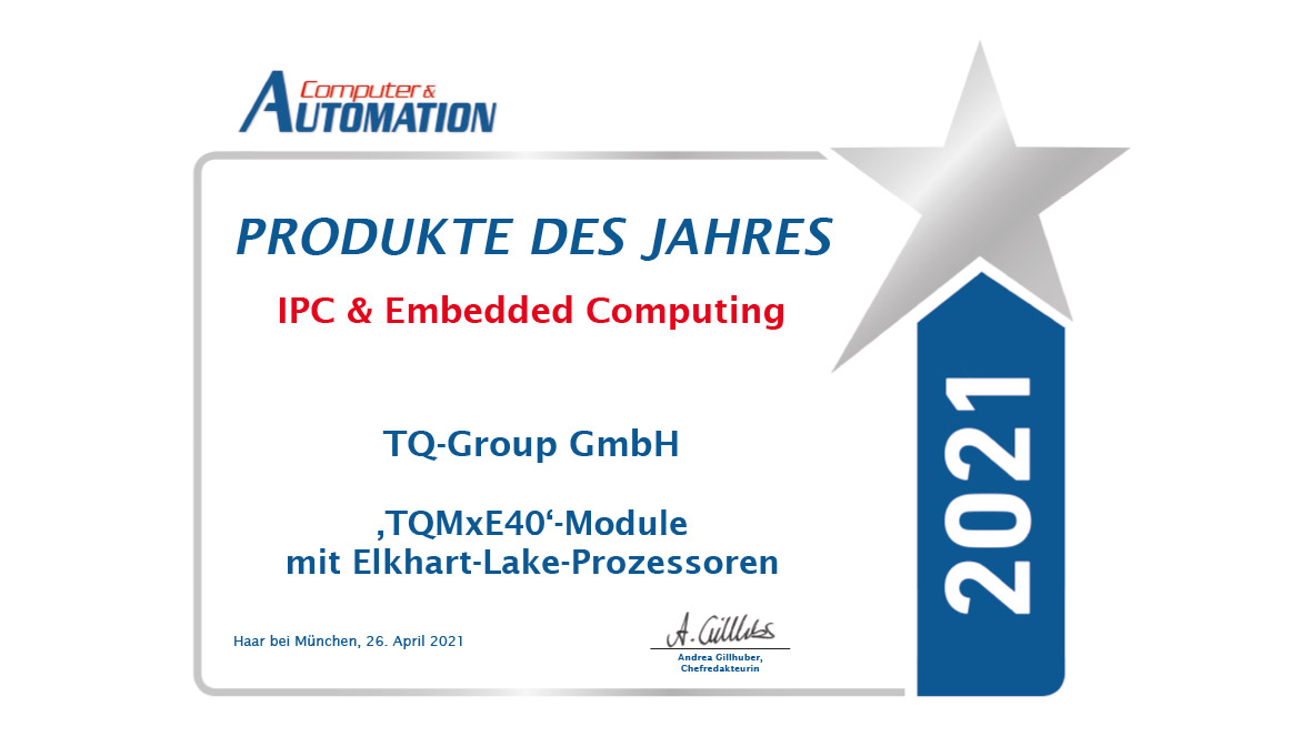 Produkt des Jahres Computer&AUTOMATION