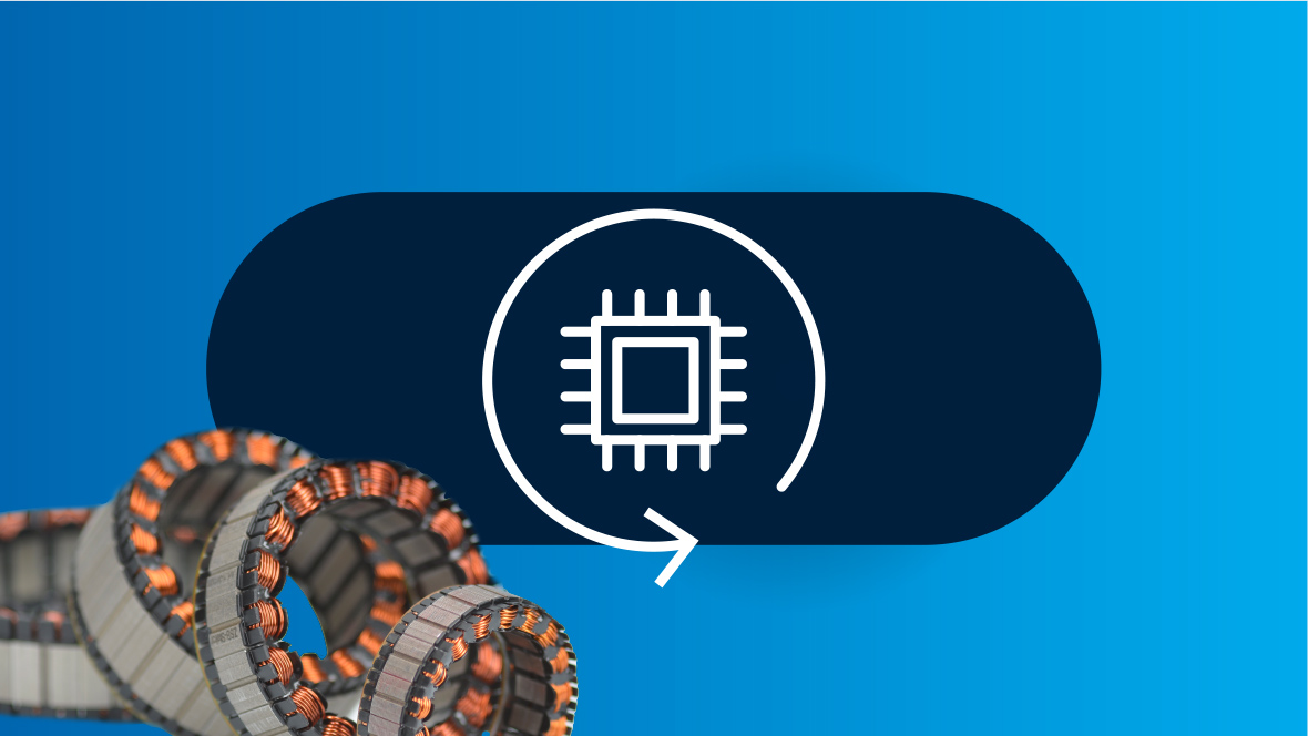 Icon of a circle with an arrow and ILM-E motors from TQ-RoboDrive