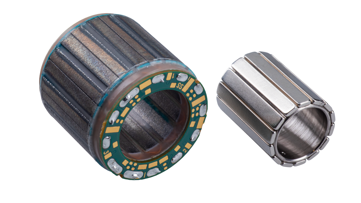 Rotor and stator of the ILM25x18 from TQ
