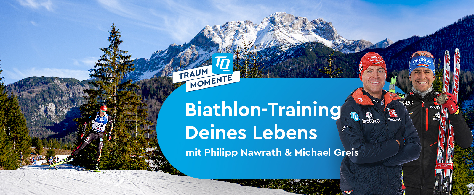 TQ-Traummoment Biathlontraining mit Philipp Nawrath und Michael Greis