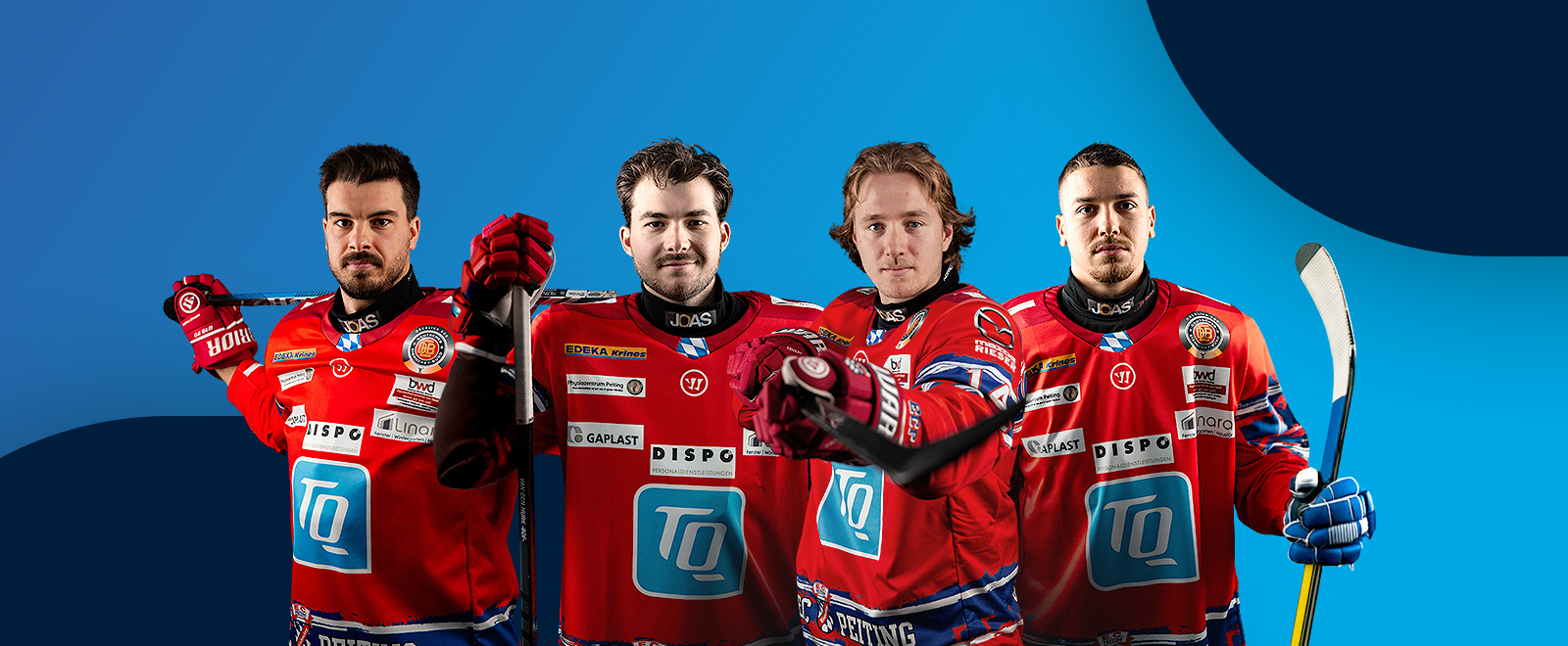 Vier Eishockey-Spieler des EC Peiting