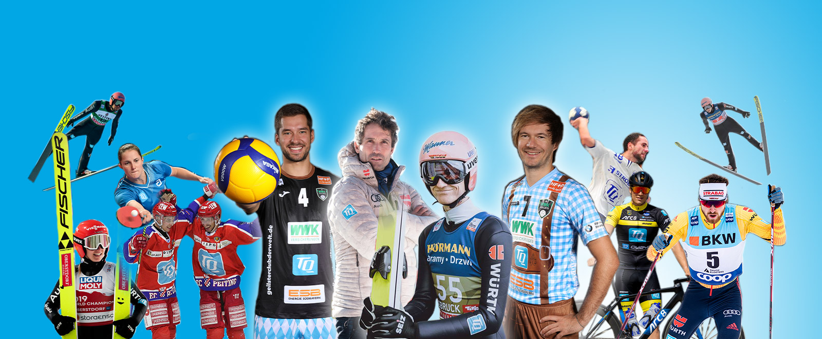 Collage der sportlichen Partner von TQ